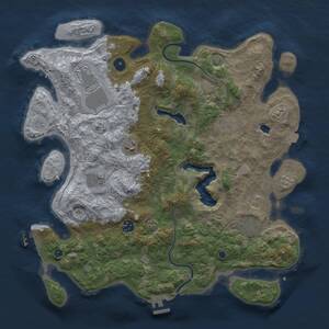 Thumbnail Rust Map: Procedural Map, Size: 4000, Seed: 22310, 13 Monuments