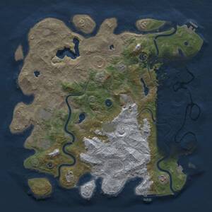 Thumbnail Rust Map: Procedural Map, Size: 4500, Seed: 581407872, 16 Monuments