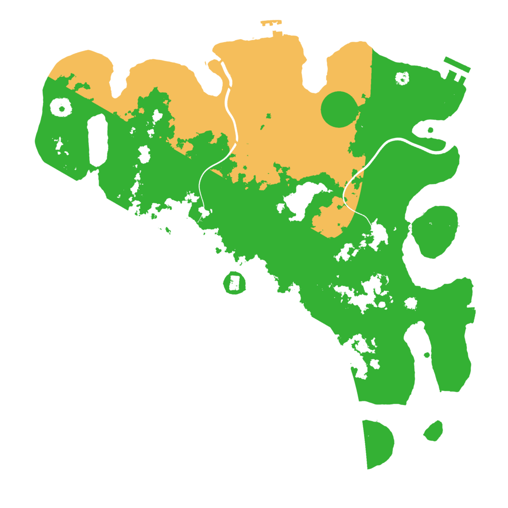 Biome Rust Map: Procedural Map, Size: 3700, Seed: 517794354