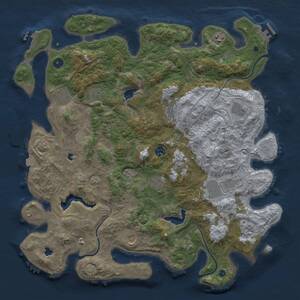 Thumbnail Rust Map: Procedural Map, Size: 4500, Seed: 935220591, 17 Monuments