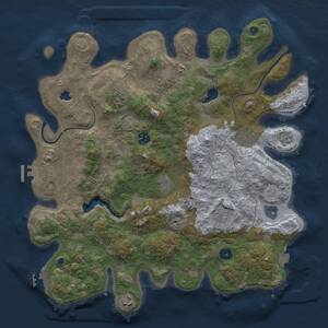 Thumbnail Rust Map: Procedural Map, Size: 4000, Seed: 452389278, 13 Monuments