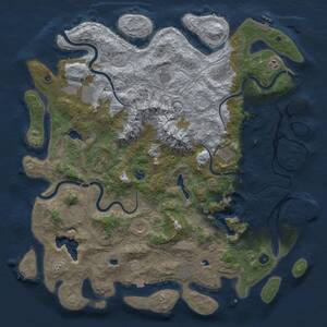 Thumbnail Rust Map: Procedural Map, Size: 5000, Seed: 3837472, 17 Monuments