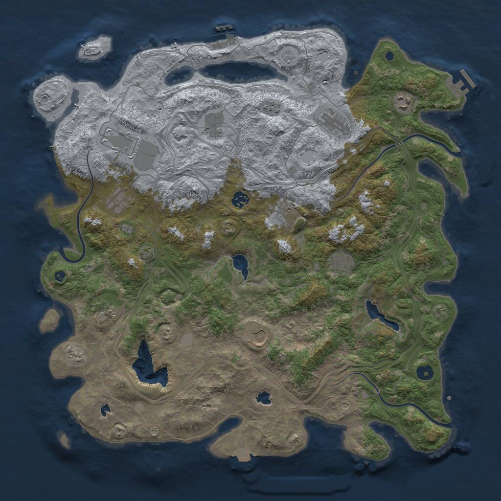 Rust Map: Procedural Map, Size: 4600, Seed: 2149, 17 Monuments