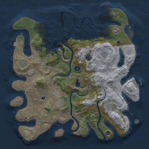 Thumbnail Rust Map: Procedural Map, Size: 4000, Seed: 481985, 15 Monuments