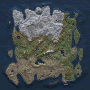 Thumbnail Rust Map: Procedural Map, Size: 4000, Seed: 122811753, 15 Monuments