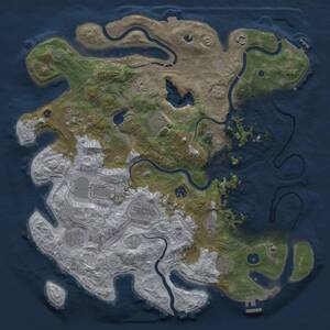 Thumbnail Rust Map: Procedural Map, Size: 4250, Seed: 338541336, 16 Monuments