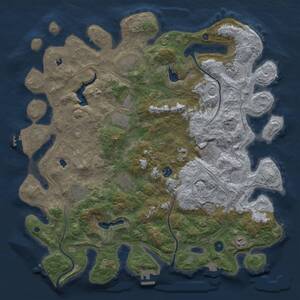 Thumbnail Rust Map: Procedural Map, Size: 4500, Seed: 1991590175, 15 Monuments