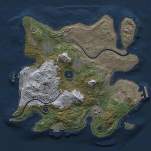 Thumbnail Rust Map: Procedural Map, Size: 2750, Seed: 1301020267, 9 Monuments