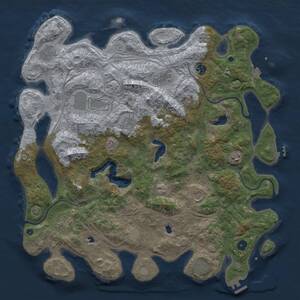 Thumbnail Rust Map: Procedural Map, Size: 4500, Seed: 1914160575, 17 Monuments