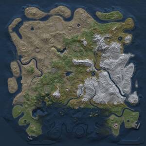Thumbnail Rust Map: Procedural Map, Size: 5000, Seed: 2143772374, 17 Monuments