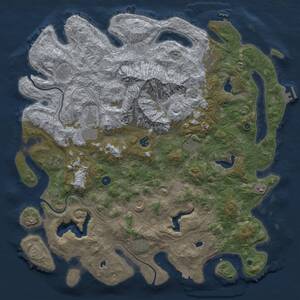 Thumbnail Rust Map: Procedural Map, Size: 5000, Seed: 727334628, 16 Monuments
