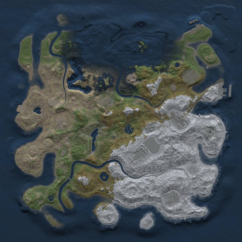 Rust Map: Procedural Map, Size: 4000, Seed: 867289124, 15 Monuments