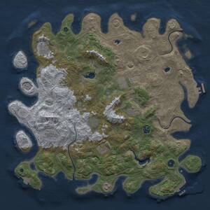 Thumbnail Rust Map: Procedural Map, Size: 4500, Seed: 1473485103, 17 Monuments