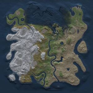 Thumbnail Rust Map: Procedural Map, Size: 4250, Seed: 12436851, 16 Monuments