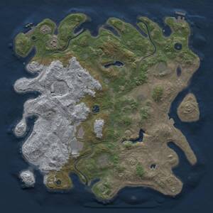 Thumbnail Rust Map: Procedural Map, Size: 4250, Seed: 12436851, 14 Monuments