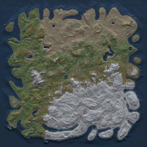 Thumbnail Rust Map: Procedural Map, Size: 6000, Seed: 908869925, 17 Monuments
