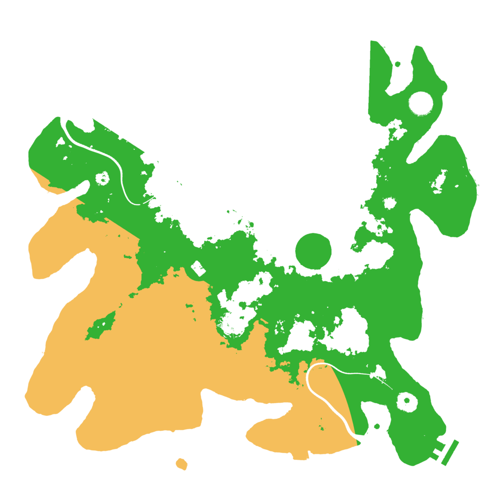 Biome Rust Map: Procedural Map, Size: 3700, Seed: 866897755