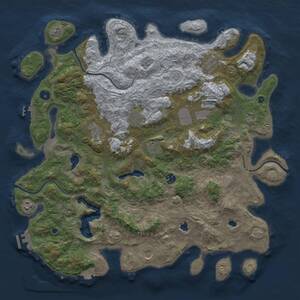 Thumbnail Rust Map: Procedural Map, Size: 4500, Seed: 1911728320, 16 Monuments