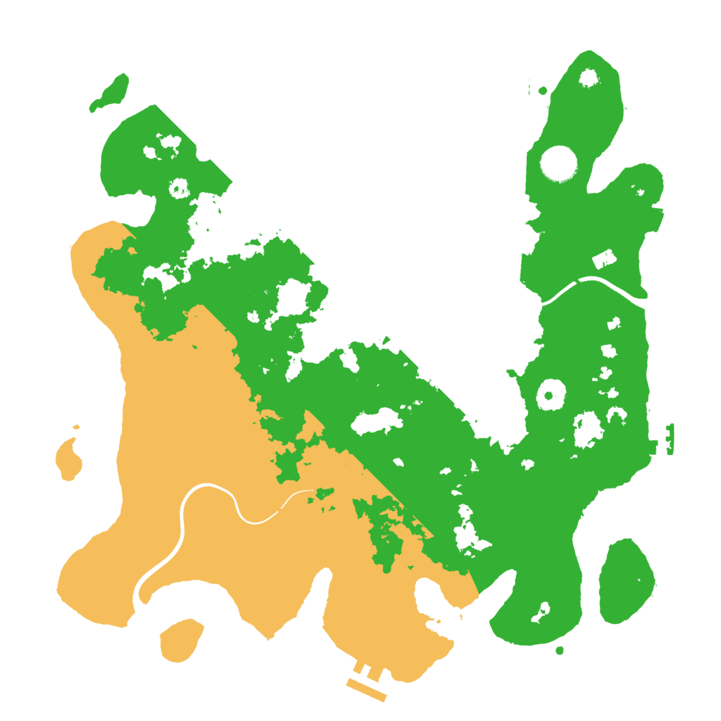 Biome Rust Map: Procedural Map, Size: 3500, Seed: 2652973