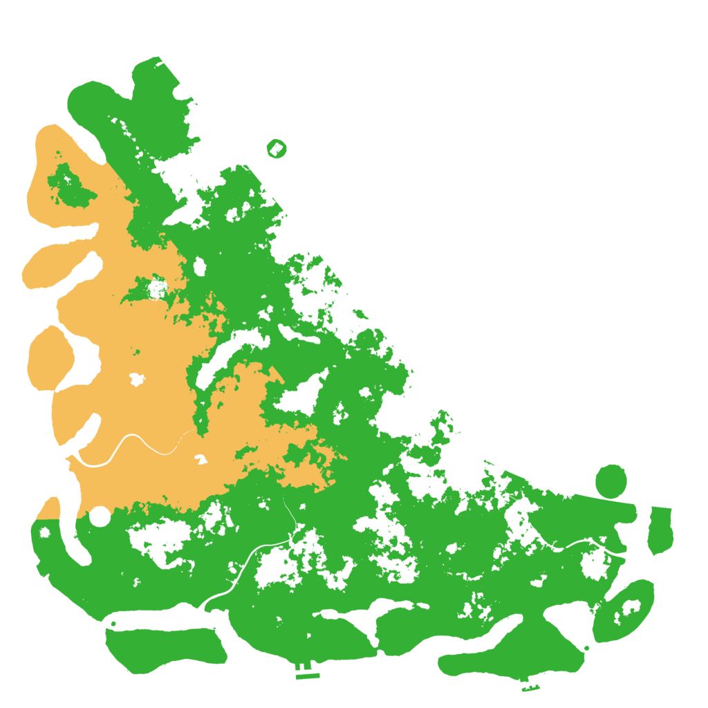 Biome Rust Map: Procedural Map, Size: 6000, Seed: 18377544