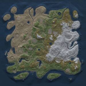 Thumbnail Rust Map: Procedural Map, Size: 4250, Seed: 1123277197, 16 Monuments
