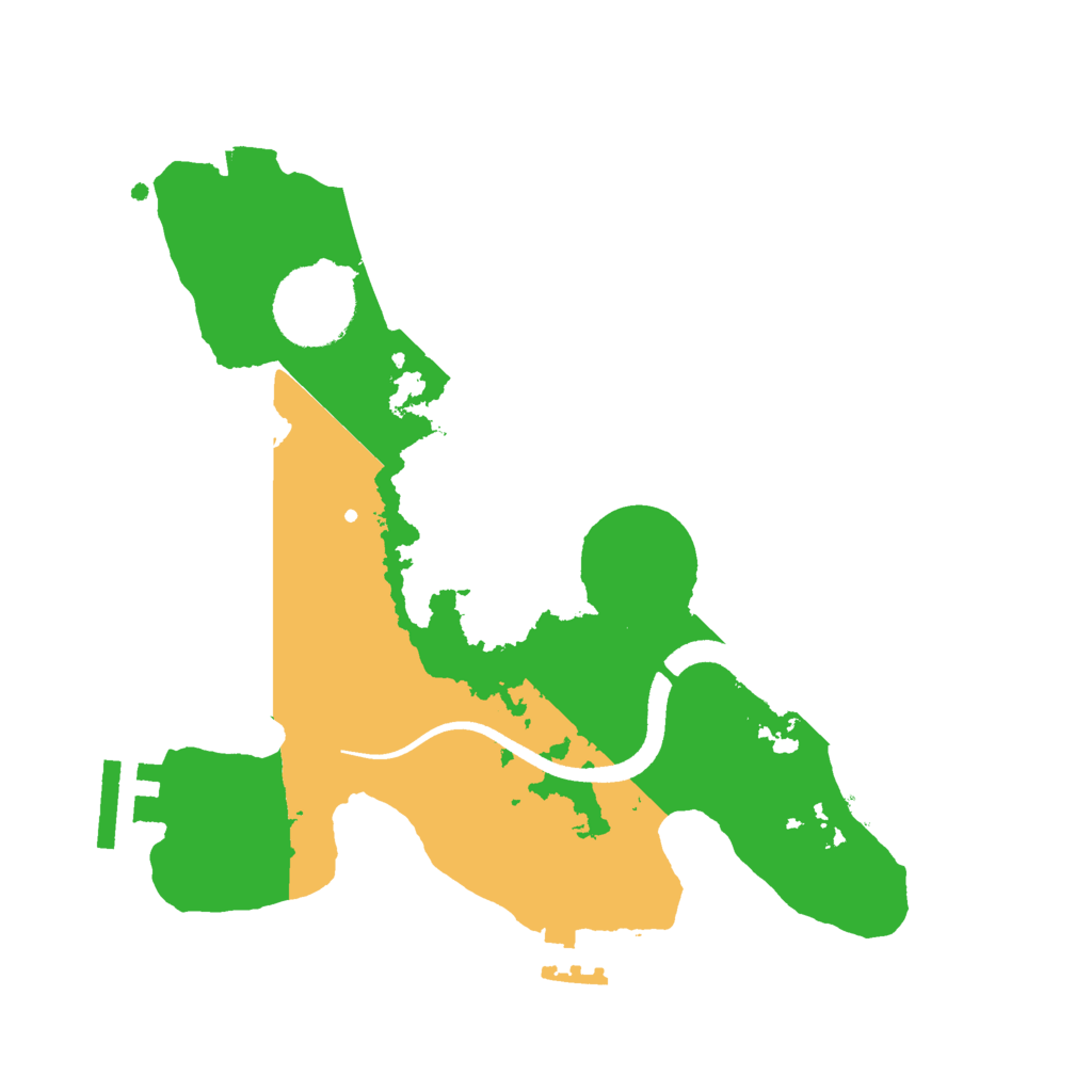 Biome Rust Map: Procedural Map, Size: 2500, Seed: 1651996