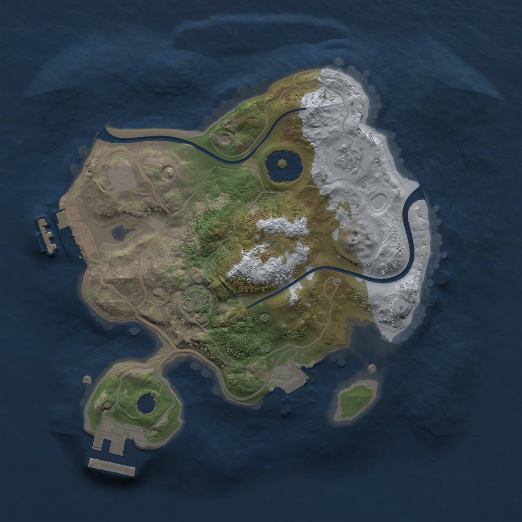 Rust Map: Procedural Map, Size: 2250, Seed: 102, 5 Monuments