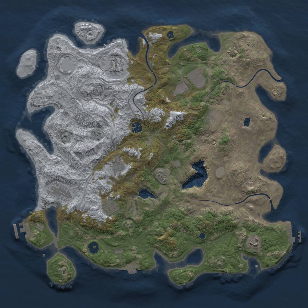 Rust Map: Procedural Map, Size: 4250, Seed: 520357727, 15 Monuments