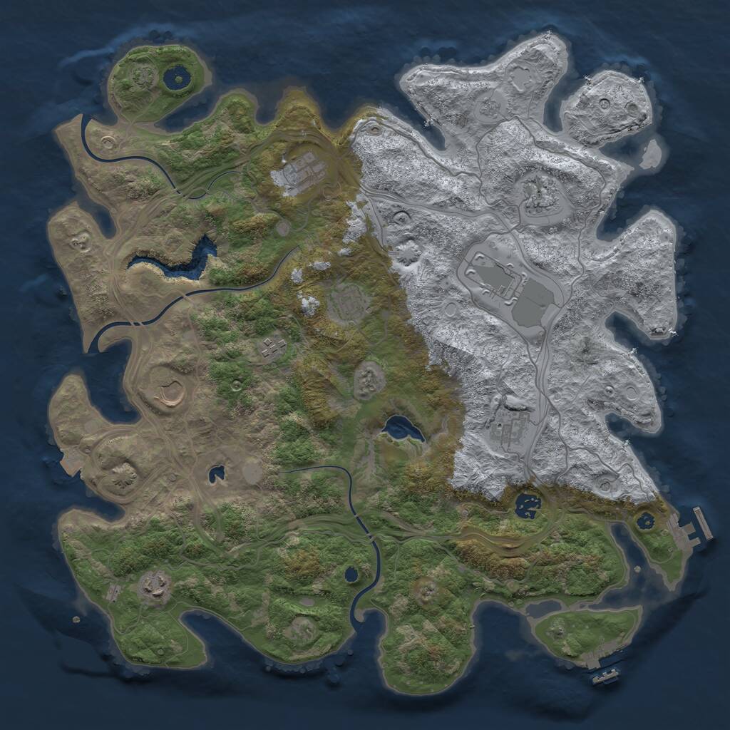 Rust Map: Procedural Map, Size: 4250, Seed: 1337001122, 15 Monuments