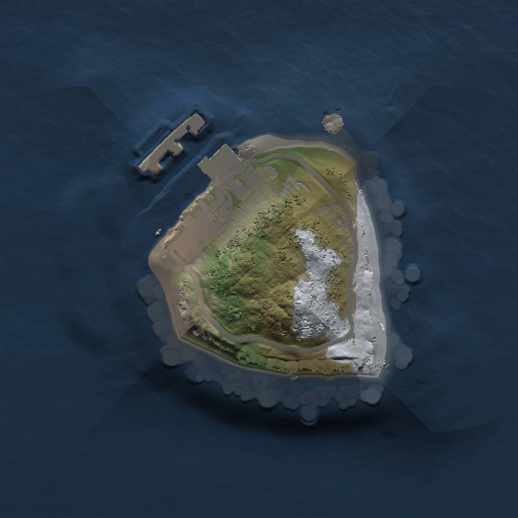 Rust Map: Procedural Map, Size: 1000, Seed: 2009129393, 2 Monuments
