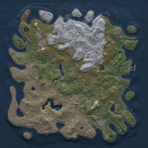 Thumbnail Rust Map: Procedural Map, Size: 4500, Seed: 345718274, 14 Monuments