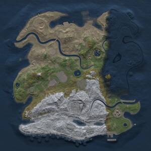 Thumbnail Rust Map: Procedural Map, Size: 3500, Seed: 617474686, 13 Monuments