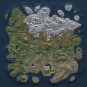 Thumbnail Rust Map: Procedural Map, Size: 4500, Seed: 1475089709, 15 Monuments