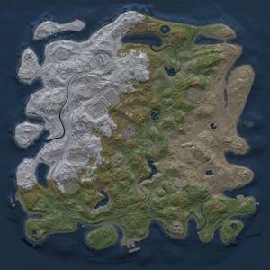 Thumbnail Rust Map: Procedural Map, Size: 4500, Seed: 774959560, 16 Monuments