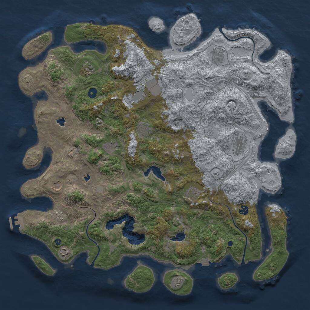 Rust Map: Procedural Map, Size: 4800, Seed: 228045884, 16 Monuments