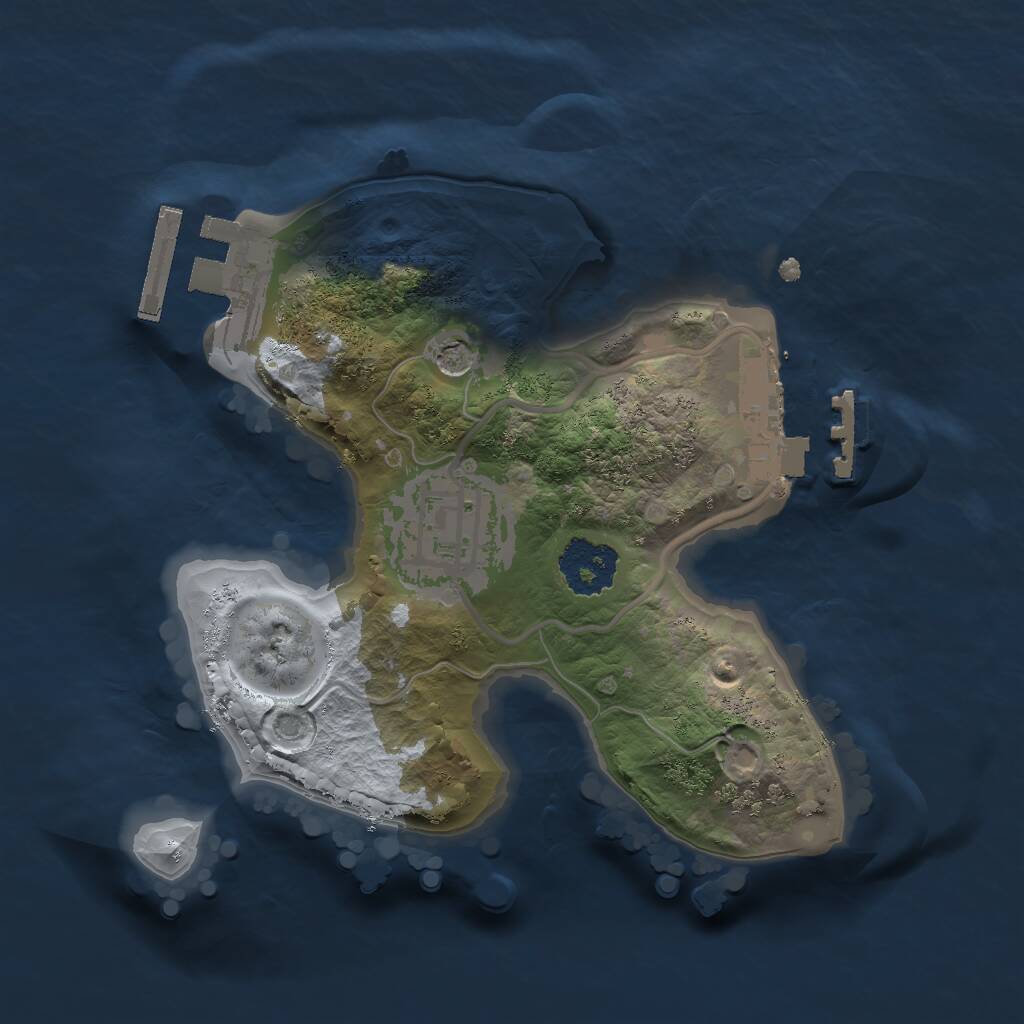 Rust Map: Procedural Map, Size: 1800, Seed: 2017283972, 5 Monuments