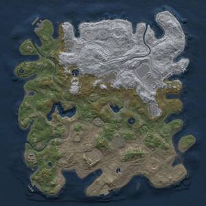 Thumbnail Rust Map: Procedural Map, Size: 4250, Seed: 1623073184, 16 Monuments