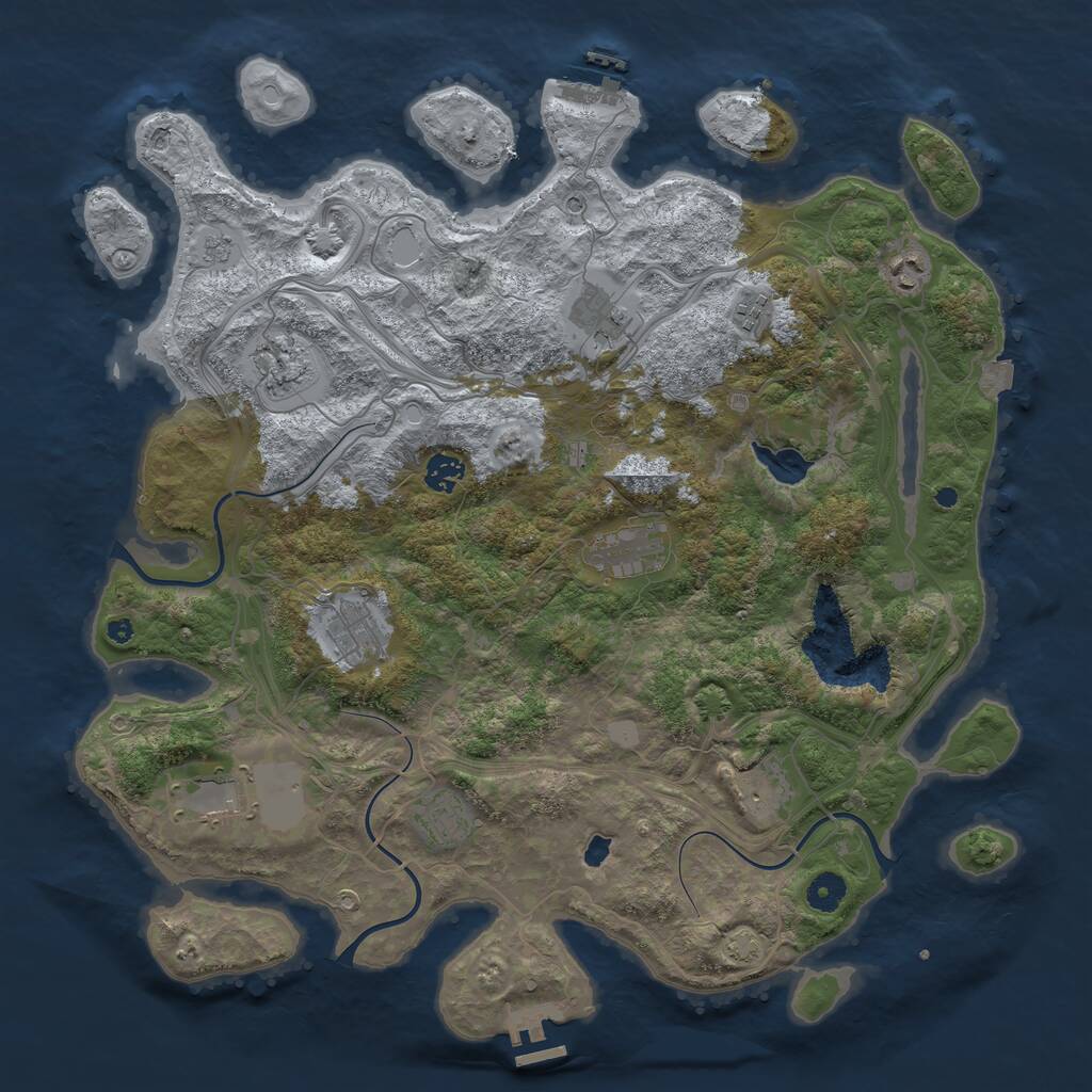 Rust Map: Procedural Map, Size: 4250, Seed: 1634984859, 16 Monuments