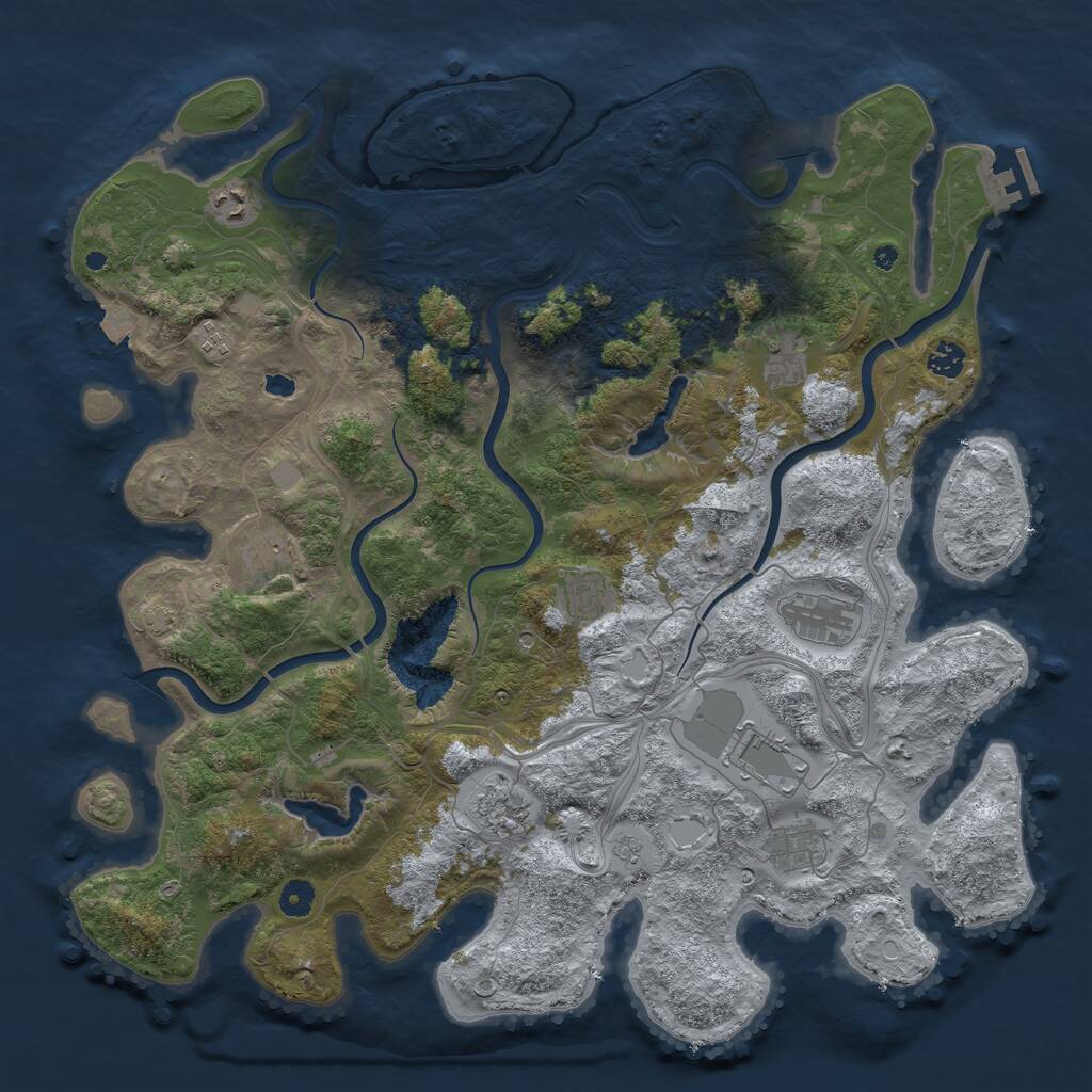 Rust Map: Procedural Map, Size: 4500, Seed: 1523461, 15 Monuments