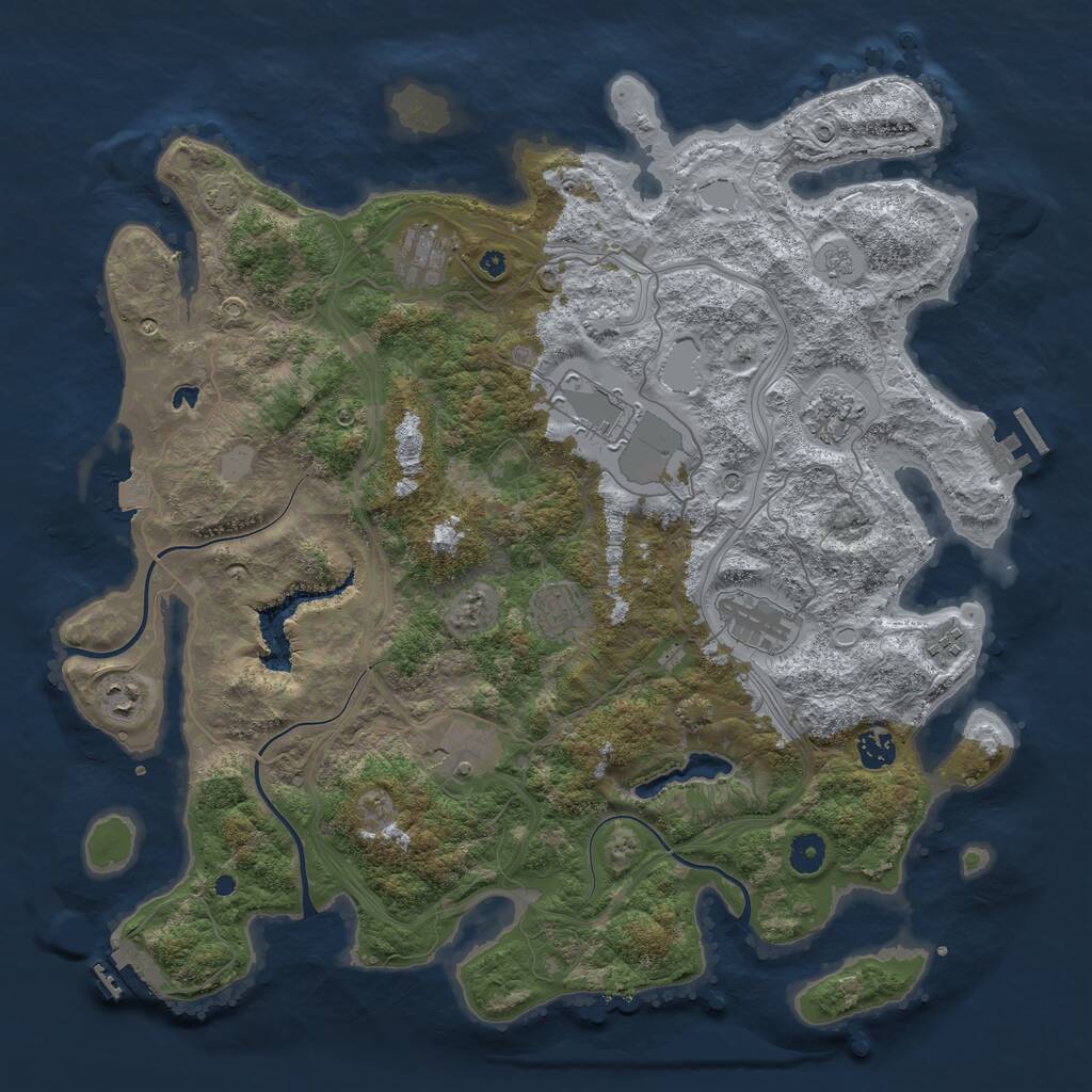 Rust Map: Procedural Map, Size: 4250, Seed: 1487781587, 15 Monuments