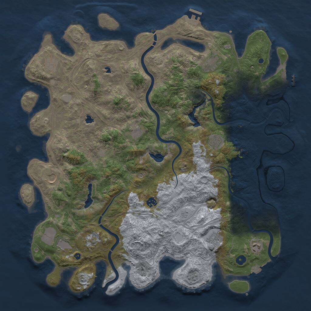 Rust Map: Procedural Map, Size: 4800, Seed: 1593753992, 17 Monuments