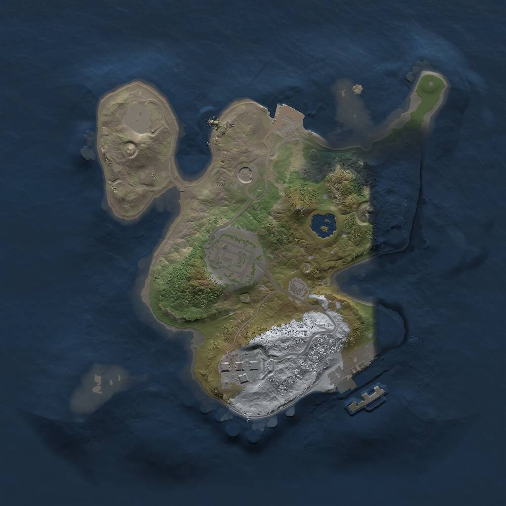 Rust Map: Procedural Map, Size: 2000, Seed: 944271284, 5 Monuments