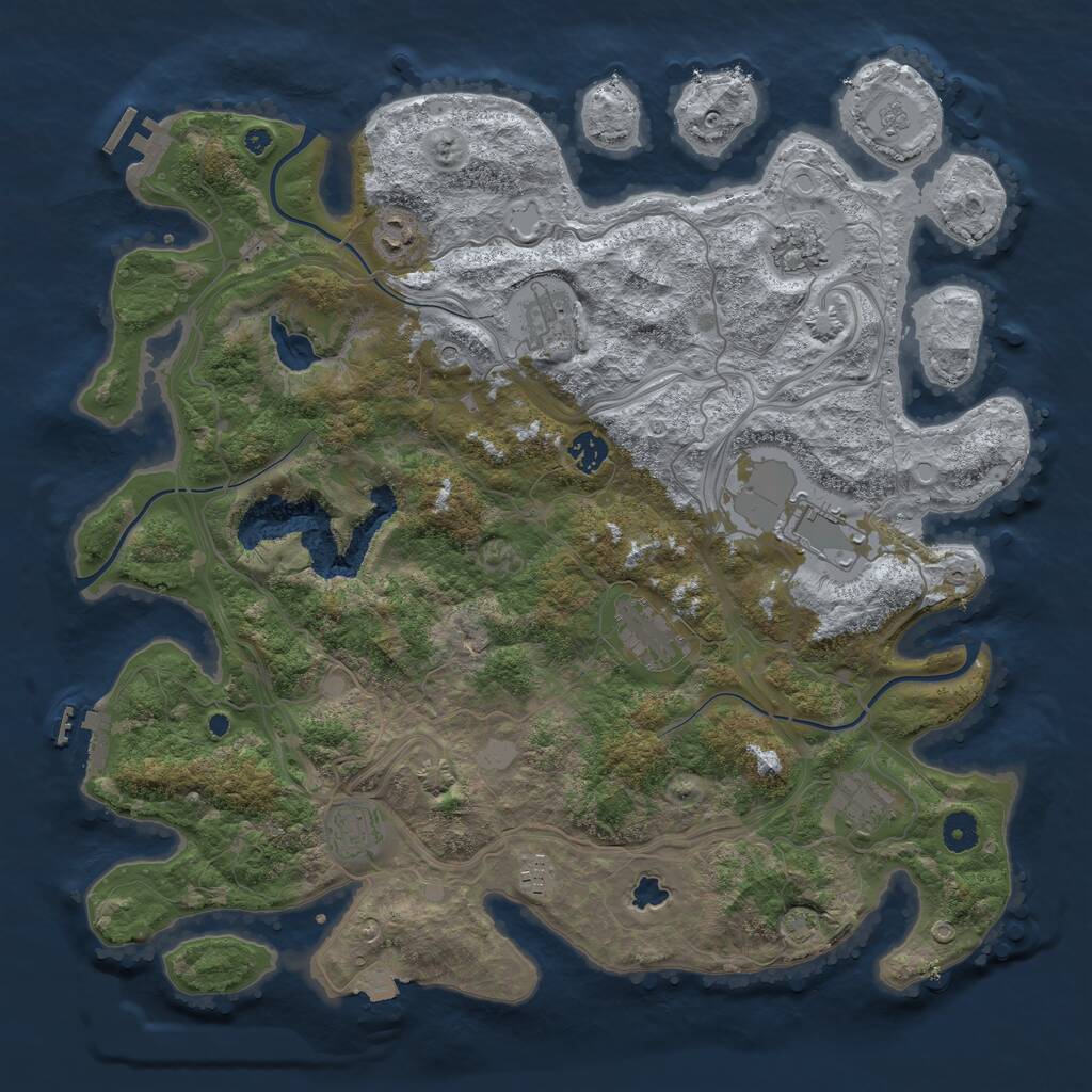 Rust Map: Procedural Map, Size: 4250, Seed: 1008443212, 15 Monuments