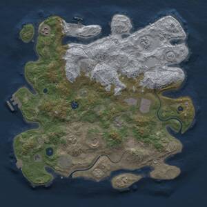Thumbnail Rust Map: Procedural Map, Size: 3800, Seed: 1536005025, 14 Monuments