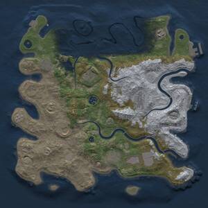 Thumbnail Rust Map: Procedural Map, Size: 3800, Seed: 2951360, 15 Monuments