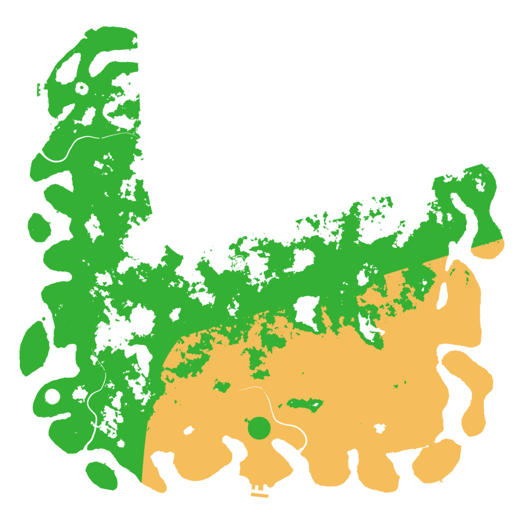 Biome Rust Map: Procedural Map, Size: 6000, Seed: 158429005