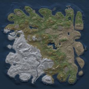 Thumbnail Rust Map: Procedural Map, Size: 4250, Seed: 35453, 15 Monuments