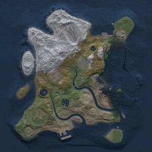 Thumbnail Rust Map: Procedural Map, Size: 3000, Seed: 136070206, 13 Monuments