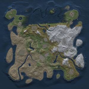 Thumbnail Rust Map: Procedural Map, Size: 4000, Seed: 288402519, 16 Monuments