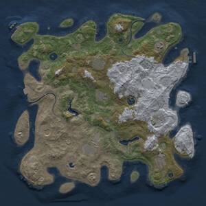 Thumbnail Rust Map: Procedural Map, Size: 4000, Seed: 288402519, 15 Monuments